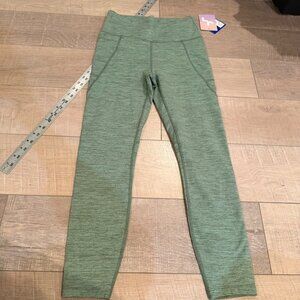 JOY LAB WOMENS GREEN LEGGINGS NEW SMALL HIGH RISE 7/8